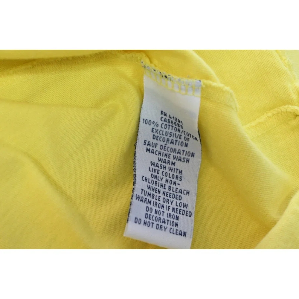 Polo Ralph Lauren T-Shirt Men Medium Yellow Pocket Short Sleeve‎ Classic Pony